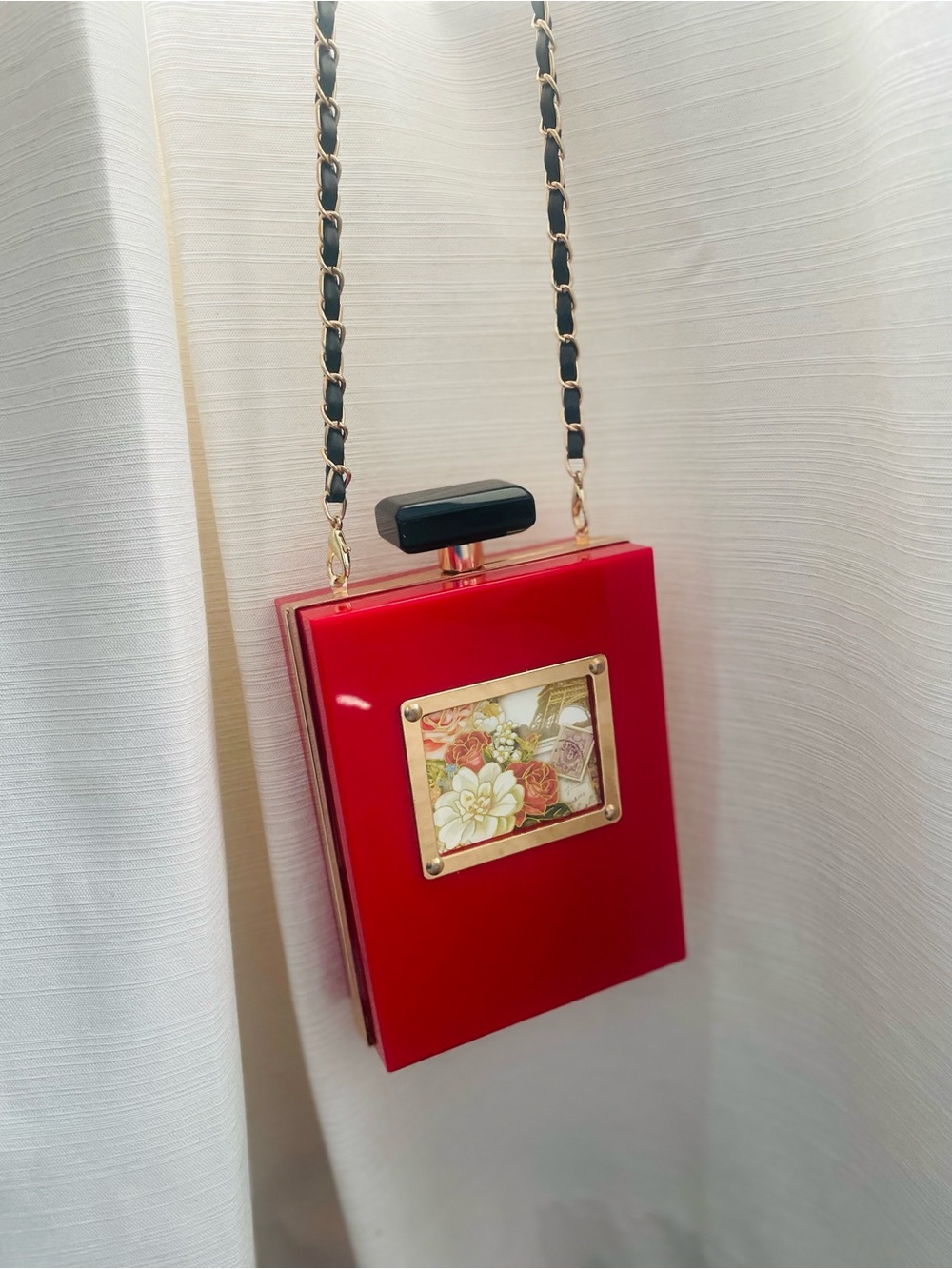 AMAZING ✨Red Floral Perfume Box Crossbody Bag
